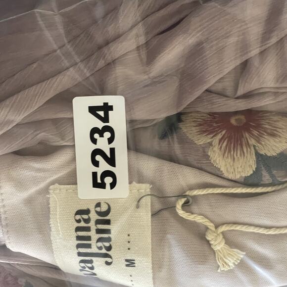 Savanna Jane Tiered Maxi Dress Womens Medium Floral Embroidery Peasant Boho NEW - Picture 16 of 16